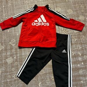 Adidas Black and White Baby Tracksuit